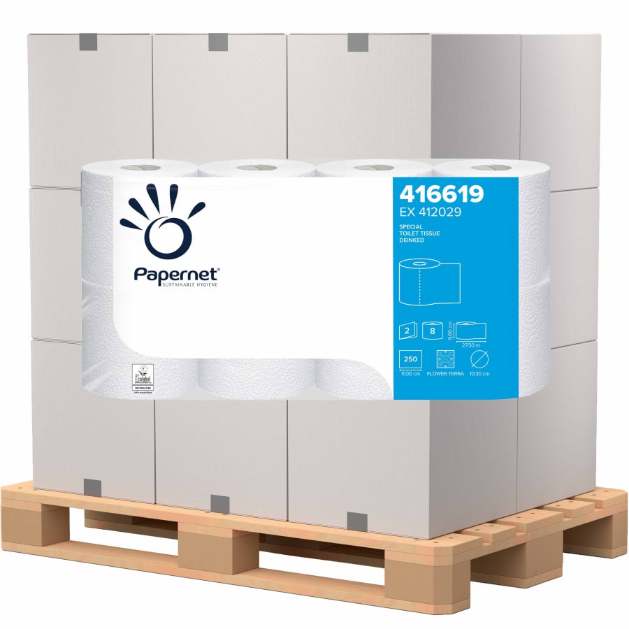 Papernet Toilettenpapier, 2-lagig, weiß - Palettenware