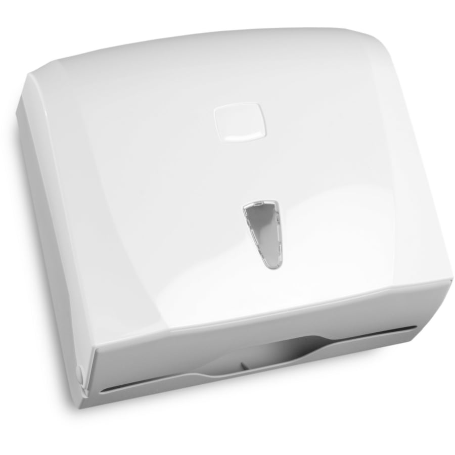 Falthandtuchspender, weiß/grau - Maße (B x H): 25,5 x 24 cm, für ca. 300 Blatt