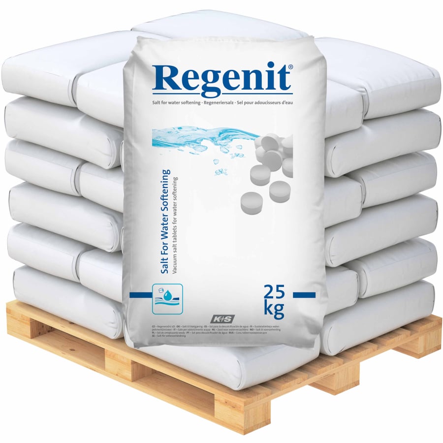 Regenit Siedesalztabletten, gemäß EN 973 Typ A - 1 Palette = 40 Säcke à 25 kg