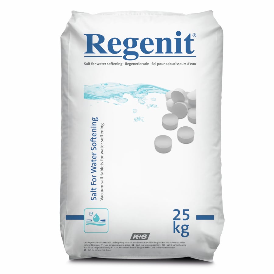 Regenit Siedesalztabletten, gemäß EN 973 Typ A - 1 Palette = 40 Säcke à 25 kg