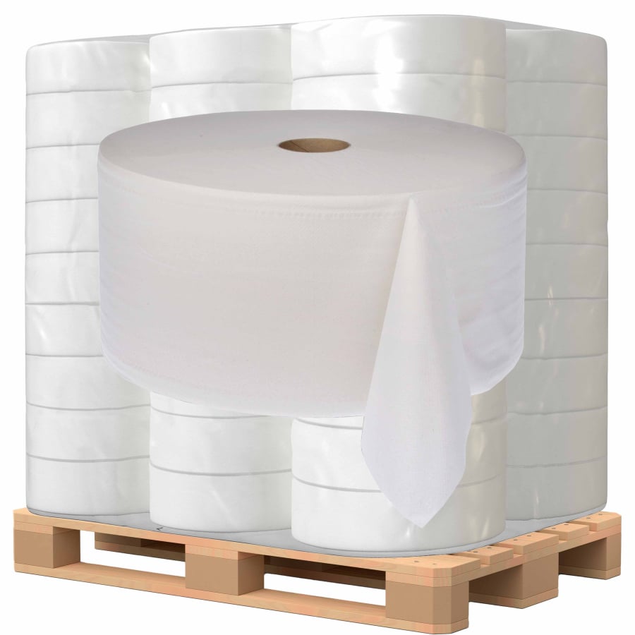 zetPutz® Putztuchrolle comfort, 2-lagig - 1 Palette = 54 Pakete à 54 Rollen