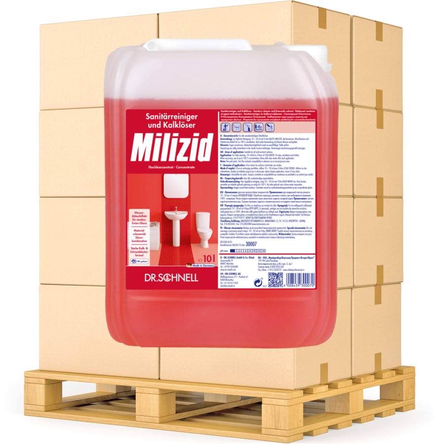 Dr. Schnell MILIZID Sanitärreiniger und Kalklöser, Hochkonzentrat - Palettenware