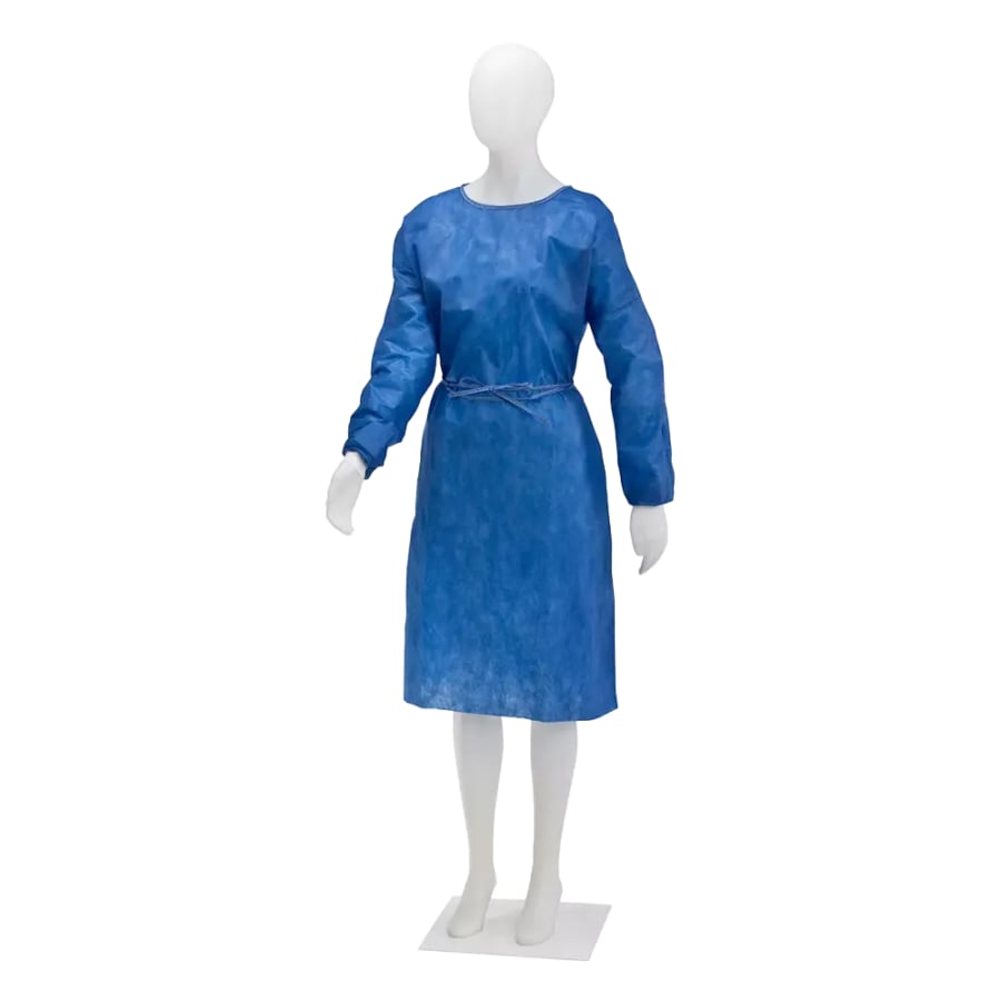 MED-COMFORT Einwegkittel, Vlies, blau, 115 cm, Karton=10 Stk.