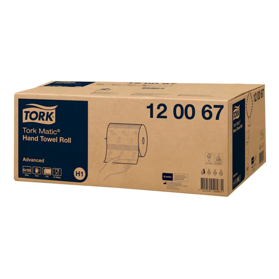 Tork Matic® Handtuchrollen, H1-kompatibel, 2-lagig, weiß - Palettenware