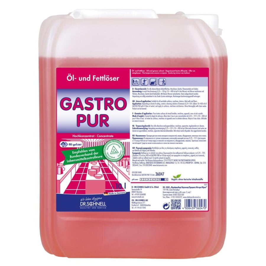 Dr. Schnell Fettlöser GASTRO PUR, Geruchsneutral - 10 L - Kanister