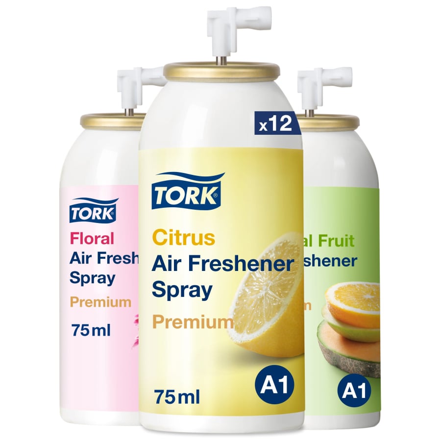 Tork Premium Duftpatronen, A1 - Mixed Pack (4 x Floral, 4 x Frucht, 4 x Zitro)