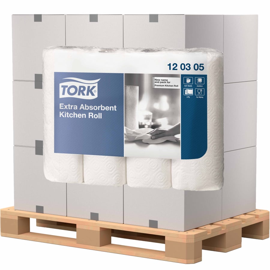 Tork Premium Küchenrolle 26 x 25 cm - 1 Packung = 4 Rollen à 51 Blatt - Palettenware