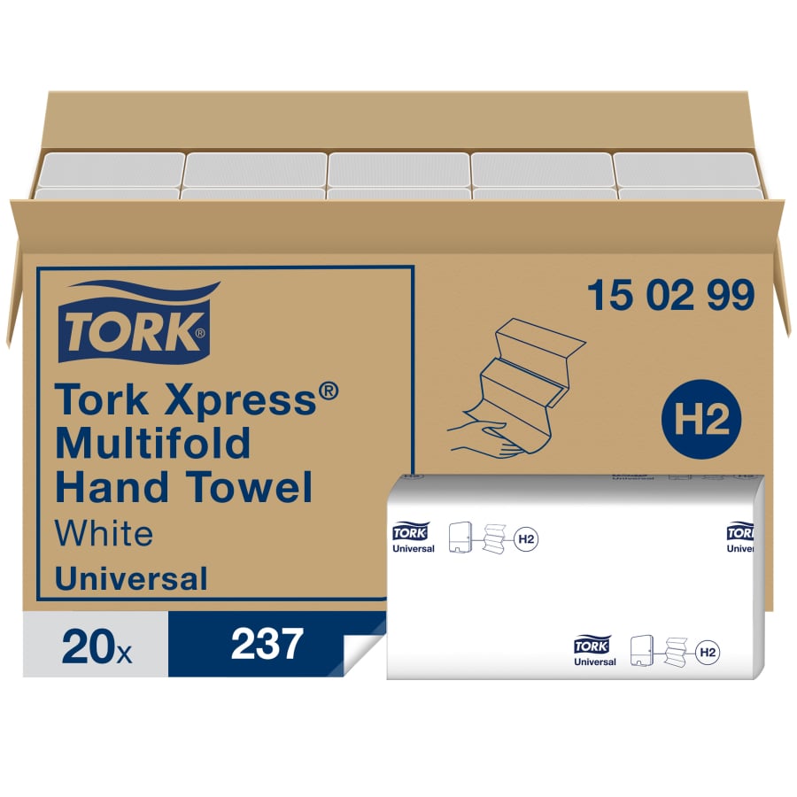 Tork Xpress® Papierhandtücher H2 Universal, 21 x 23,5 cm, 2-lagig